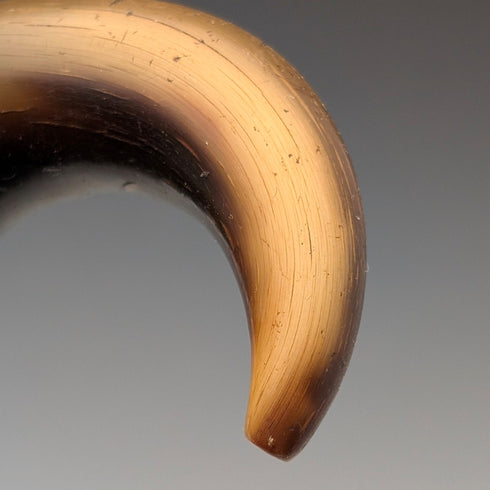 ヴィンテージ マラッカ藤シャフト ホーンハンドル 小型ステッキ 杖 63cm